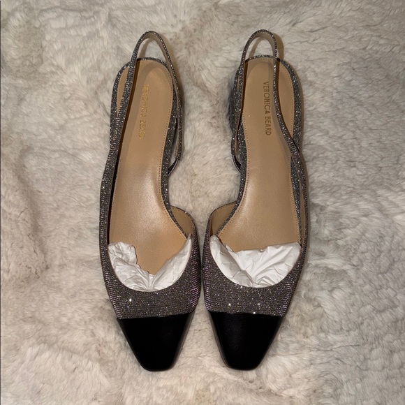 Veronica Beard Shoes - Veronica Beard Black and Silver Heels